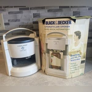Black & Decker JW200 LIDS OFF Automatic Jar Opener Open Box White